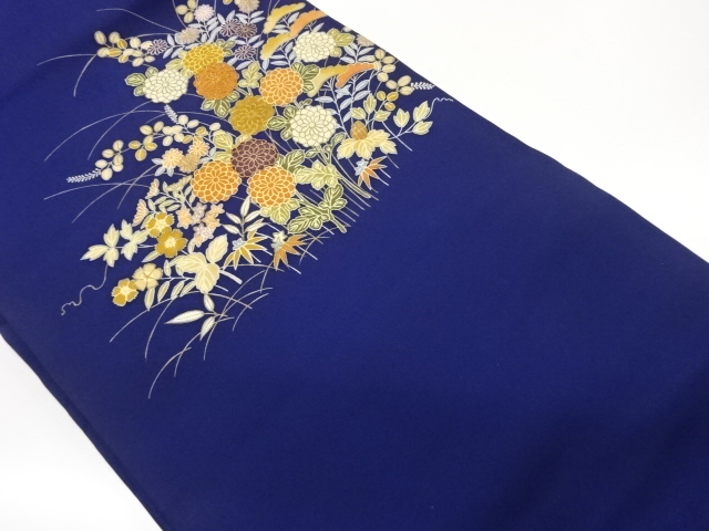 JAPANESE NAGOYA OBI / SHIOZE / KINSAI / EMBROIDERY / AUTUMN FLOWERS